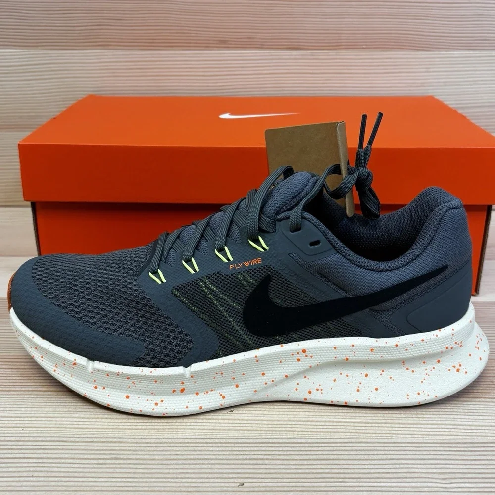 Nike Run Swift 3 Running Shoes Iron Grey/Black-Total Orange HV5226-068 Men 8.5